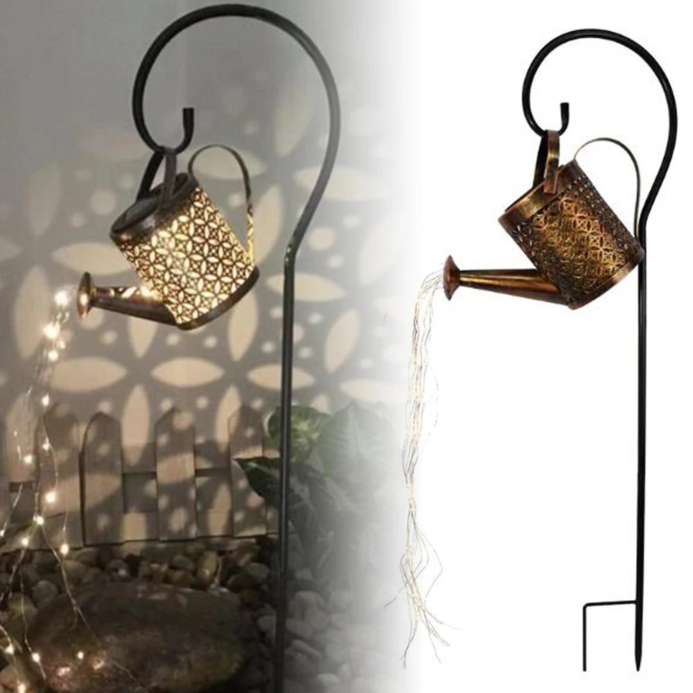 Solar Watering Can Lamp Garden Art Light Hollow Wrought Iron Garden Decoration Star Shower LED Lamp Yard Romantic Decorations
Solar Watering Can Lamp Garden Art Light Hollow Wrought Iron Garden Decoration Star Shower LED Lamp Yard Romantic Decorations
