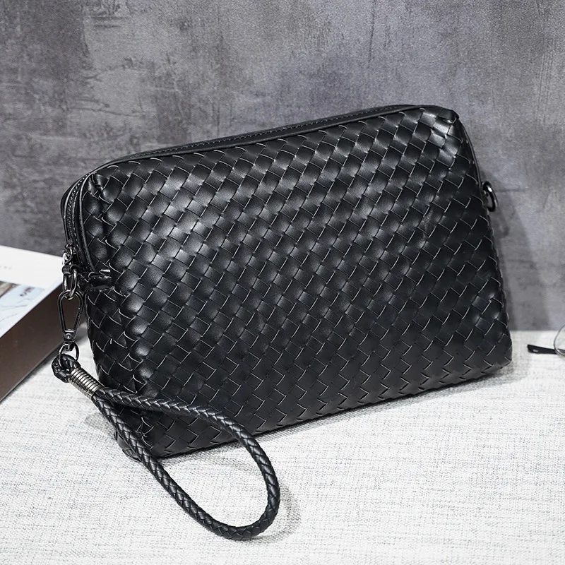 Trendy Woven Leather Clutch Bag Men Day Clutches Fashion Hand Bags Korean Designer Wrist Bag Casual Mobile Phone Crossbody Bag
Trendy Woven Leather Clutch Bag Men Day Clutches Fashion Hand Bags Korean Designer Wrist Bag Casual Mobile Phone Crossbody Bag