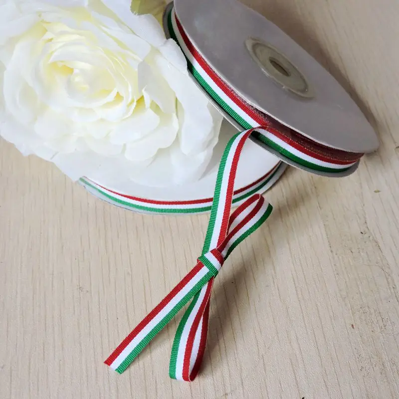 Party 10MM Polyester 25 yard Italy Spain germany Flag Grosgrain Ribbon Decorative for Butterfly Hair Clip Green White Red F5233 
Party 10MM Polyester 25 yard Italy Spain germany Flag Grosgrain Ribbon Decorative for Butterfly Hair Clip Green White Red F5233