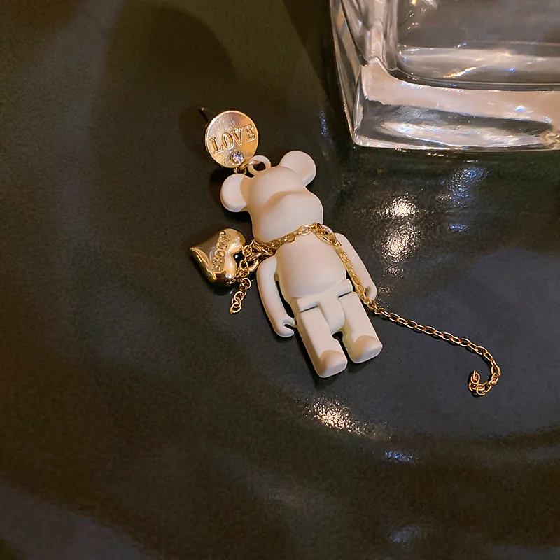 LOVOACC Creative White Cartoon Bear Pendant Earrings for Women Cute Gold Color Metal Love Heart Long Drop Earrings Oorbellen
LOVOACC Creative White Cartoon Bear Pendant Earrings for Women Cute Gold Color Metal Love Heart Long Drop Earrings Oorbellen