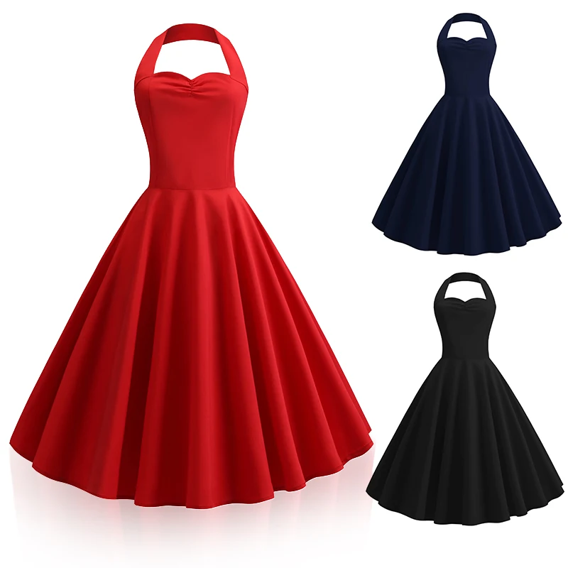 V Fashion Women Retro Hanging Halter Cocktail Skirt
V Fashion Women Retro Hanging Halter Cocktail Skirt