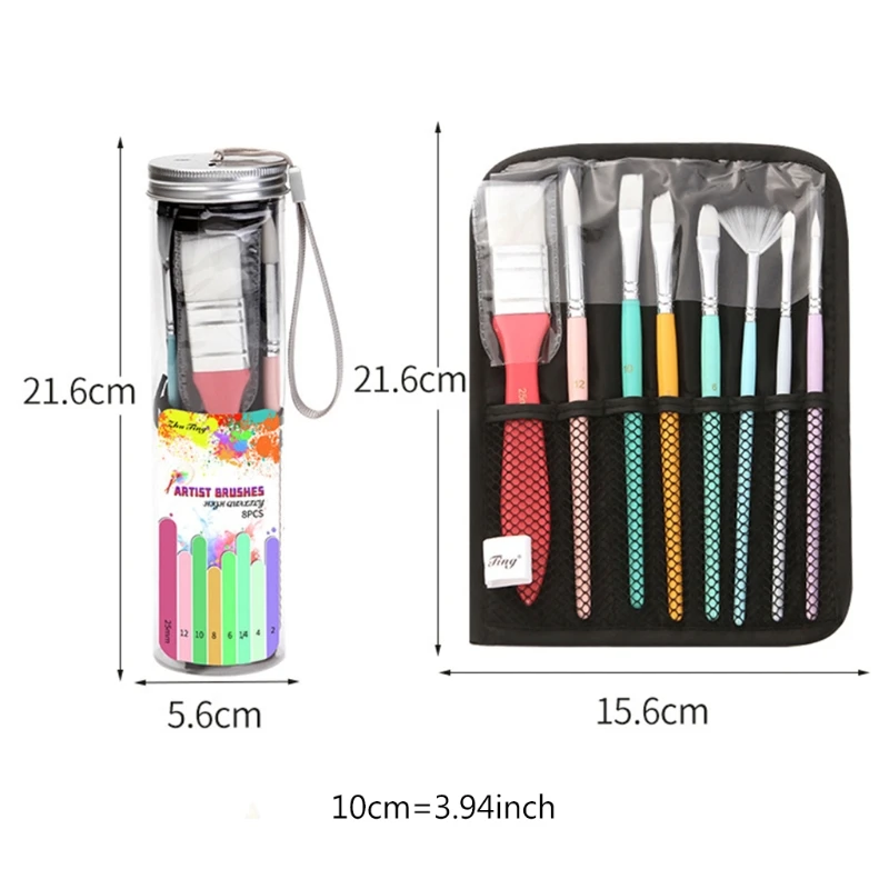 Portable Acrylic Painting Brush 8 Pcs Paint Brush w/ Brush Holder/Carry Bag for Children's Day Gift Birthday Gift
Portable Acrylic Painting Brush 8 Pcs Paint Brush w/ Brush Holder/Carry Bag for Children's Day Gift Birthday Gift