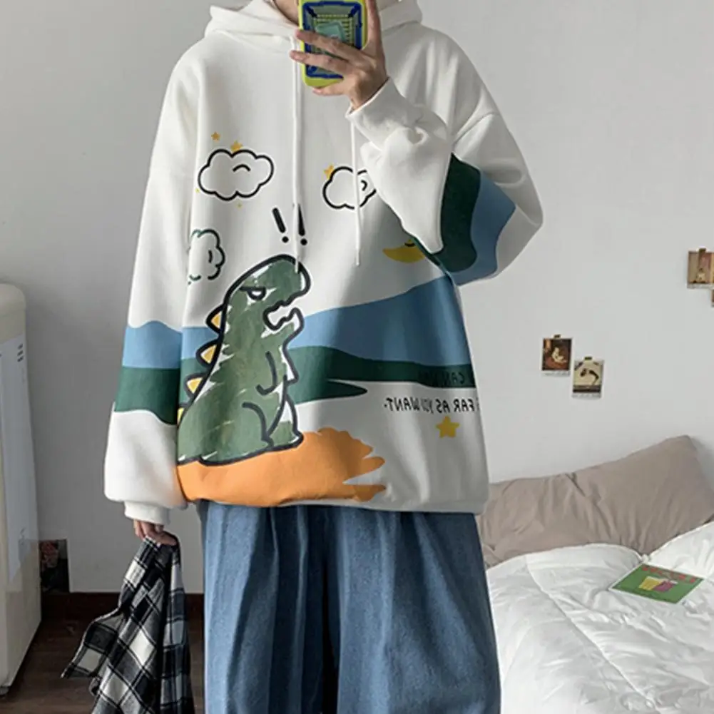 Men Winter Cartoon Dinosaur Print Pullover Long Sleeve Sweatshirt Loose Hoodie 
Men Winter Cartoon Dinosaur Print Pullover Long Sleeve Sweatshirt Loose Hoodie
