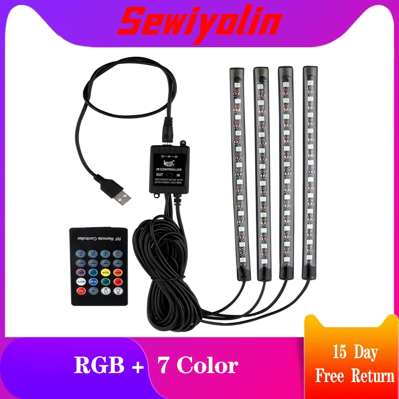 Car LED Foot Ambient lamps Light Decorative Atmosphere With USB Cigarette Lighter Backlight Music Control App RGB Auto Interior
Car LED Foot Ambient lamps Light Decorative Atmosphere With USB Cigarette Lighter Backlight Music Control App RGB Auto Interior