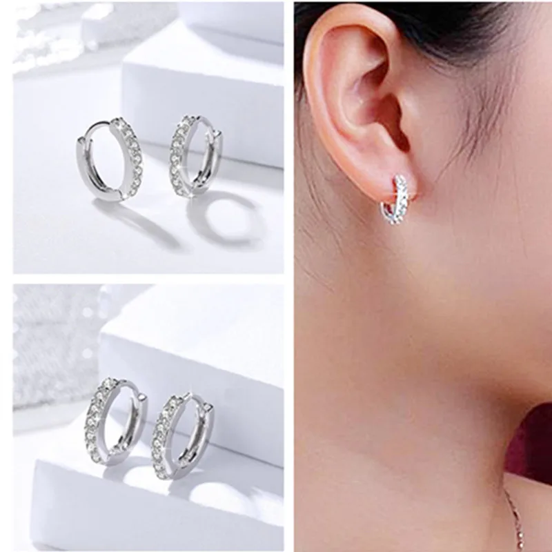 Silver Color Earrings Sparkling Single Row Zircon Stud Earrings For Women Brincos Oorbellen Pendientes
Silver Color Earrings Sparkling Single Row Zircon Stud Earrings For Women Brincos Oorbellen Pendientes