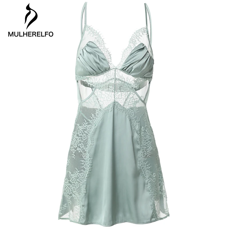 Hollow Deep V-Neck Nightgowns Ladies Sling Sleepwear Sexy Lace Nightear Women's Mini Sleeping Dress Backless Patchwork Nighties
Hollow Deep V-Neck Nightgowns Ladies Sling Sleepwear Sexy Lace Nightear Women's Mini Sleeping Dress Backless Patchwork Nighties