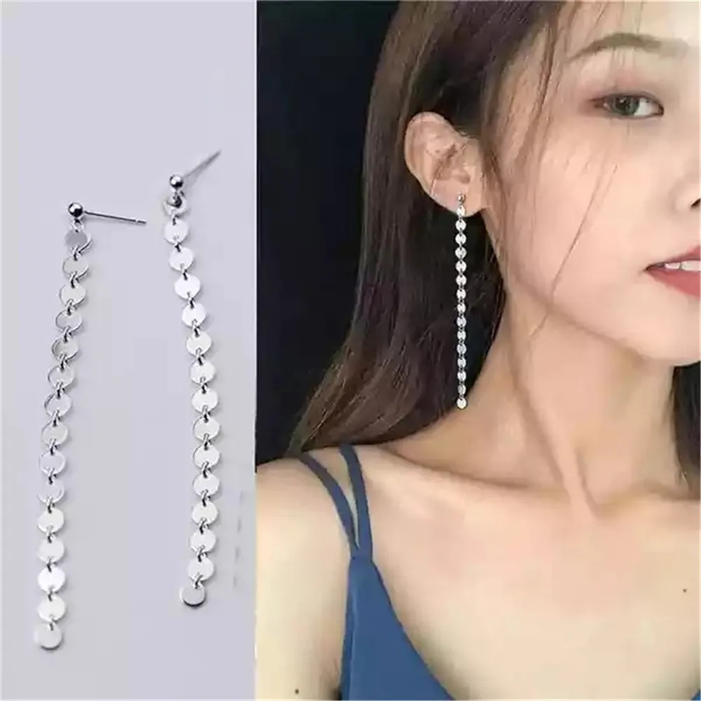 Valentine's Day Elegant Jewelry Fashion Women Noble Tassels Silver Plated Long Hook Dangle Chain Earrings For Women 2020 Trend
Valentine's Day Elegant Jewelry Fashion Women Noble Tassels Silver Plated Long Hook Dangle Chain Earrings For Women 2020 Trend