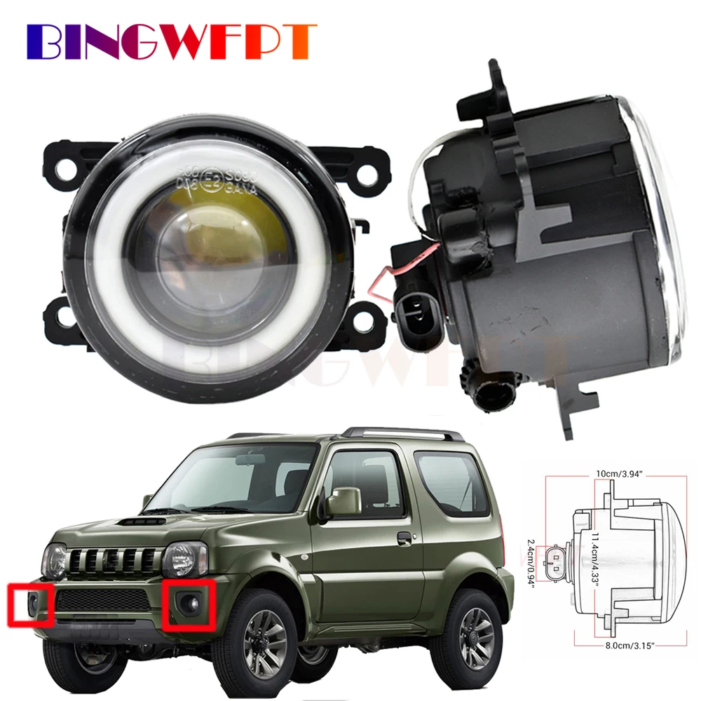 Angel Eye Fog Light Assembly For Suzuki Jimny FJ 1998-2014 Car Front Bumper Fog Lamp with Halo Ring Daytime Running Lamp H11
Angel Eye Fog Light Assembly For Suzuki Jimny FJ 1998-2014 Car Front Bumper Fog Lamp with Halo Ring Daytime Running Lamp H11