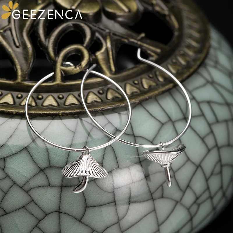 GEEZENCA 925 Sterling Silver Large Circle Mushroom Hoop Earrings For Women Hyperbole Cute Trendy Earring Fine Jewelry Party Gift
GEEZENCA 925 Sterling Silver Large Circle Mushroom Hoop Earrings For Women Hyperbole Cute Trendy Earring Fine Jewelry Party Gift