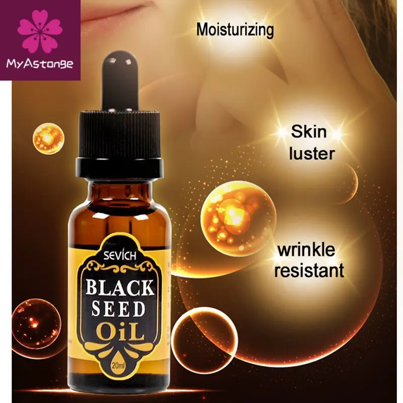 

Sevich 20ml Natural Black Seed Oil Repair Damaged Hair Help Hair Regrowth Moisturizing Black Seed Hair Loss Treatment Oil