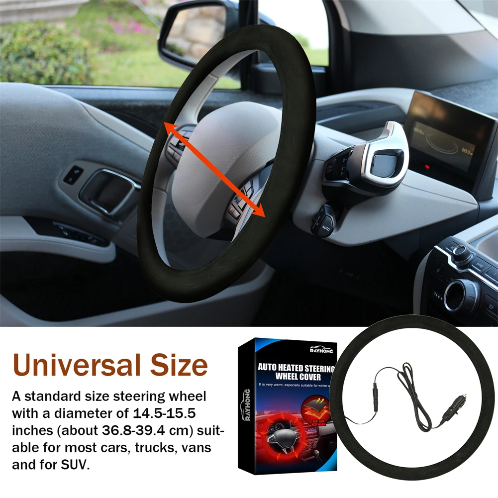 38CM 12V Car Steering Wheel Cover Anti-Slip Heated Winter Warm Auto Wheel Cover Car Accessories High-quality Steering Wheel Cove
38CM 12V Car Steering Wheel Cover Anti-Slip Heated Winter Warm Auto Wheel Cover Car Accessories High-quality Steering Wheel Cove