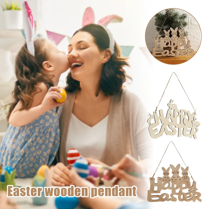Easter Wooden Decoration Bunny Happy Easter Door Hanging Pendant Ornaments DIY Wood Rabbit Craft Easter Party Decor FPin
Easter Wooden Decoration Bunny Happy Easter Door Hanging Pendant Ornaments DIY Wood Rabbit Craft Easter Party Decor FPin