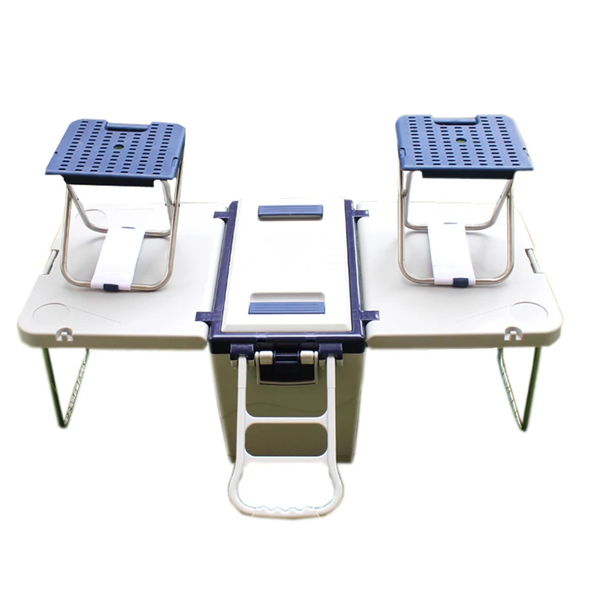 Folding Table Chair Camping Table Set Portable Outdoor Picnic Foldable Multi-Function Table Rolling Cooler Food Insulated Box
Folding Table Chair Camping Table Set Portable Outdoor Picnic Foldable Multi-Function Table Rolling Cooler Food Insulated Box