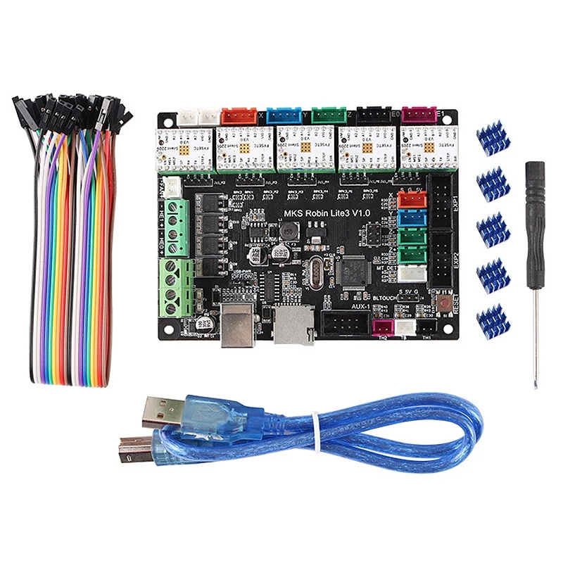 STM32 3D принтеры Запчасти МКС Робин Lite 3 32 битный материнская плата + 5 шт. TMC2209