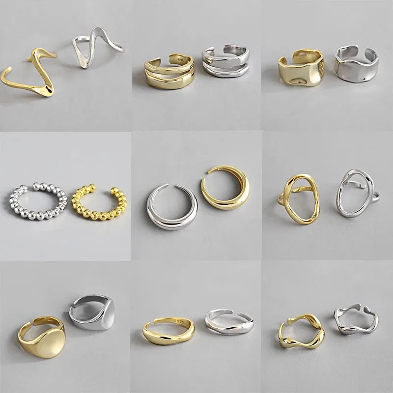 Женские открытые кольца, геометрические, из стерлингового серебра 925 пробы, подарки для вечерние, аксессуары, ювелирные изделия A015
Женские открытые кольца, геометрические, из стерлингового серебра 925 пробы, подарки для вечерние, аксессуары, ювелирные изделия A015