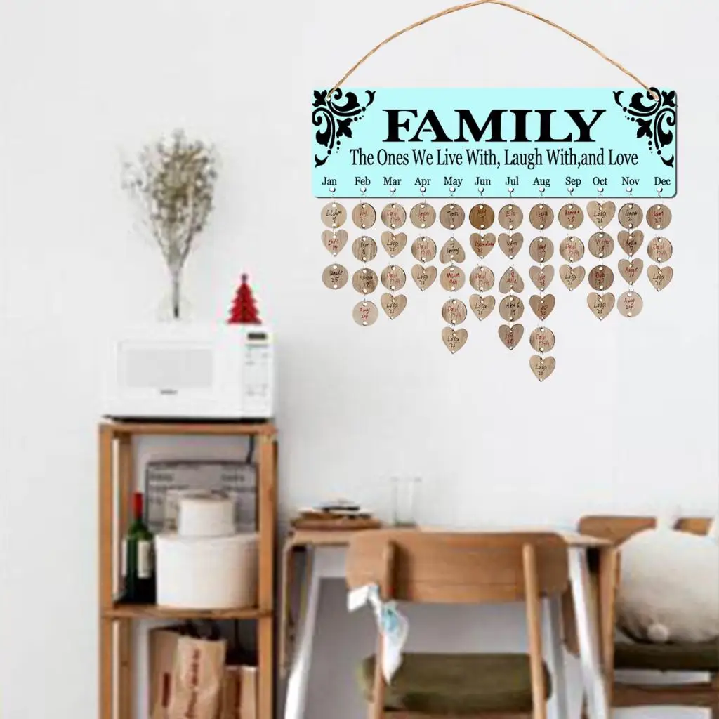 Vintage Hanging Wooden Calendar Plaque Birthday Reminder Home Room Wall Decor Decor Kit
Vintage Hanging Wooden Calendar Plaque Birthday Reminder Home Room Wall Decor Decor Kit