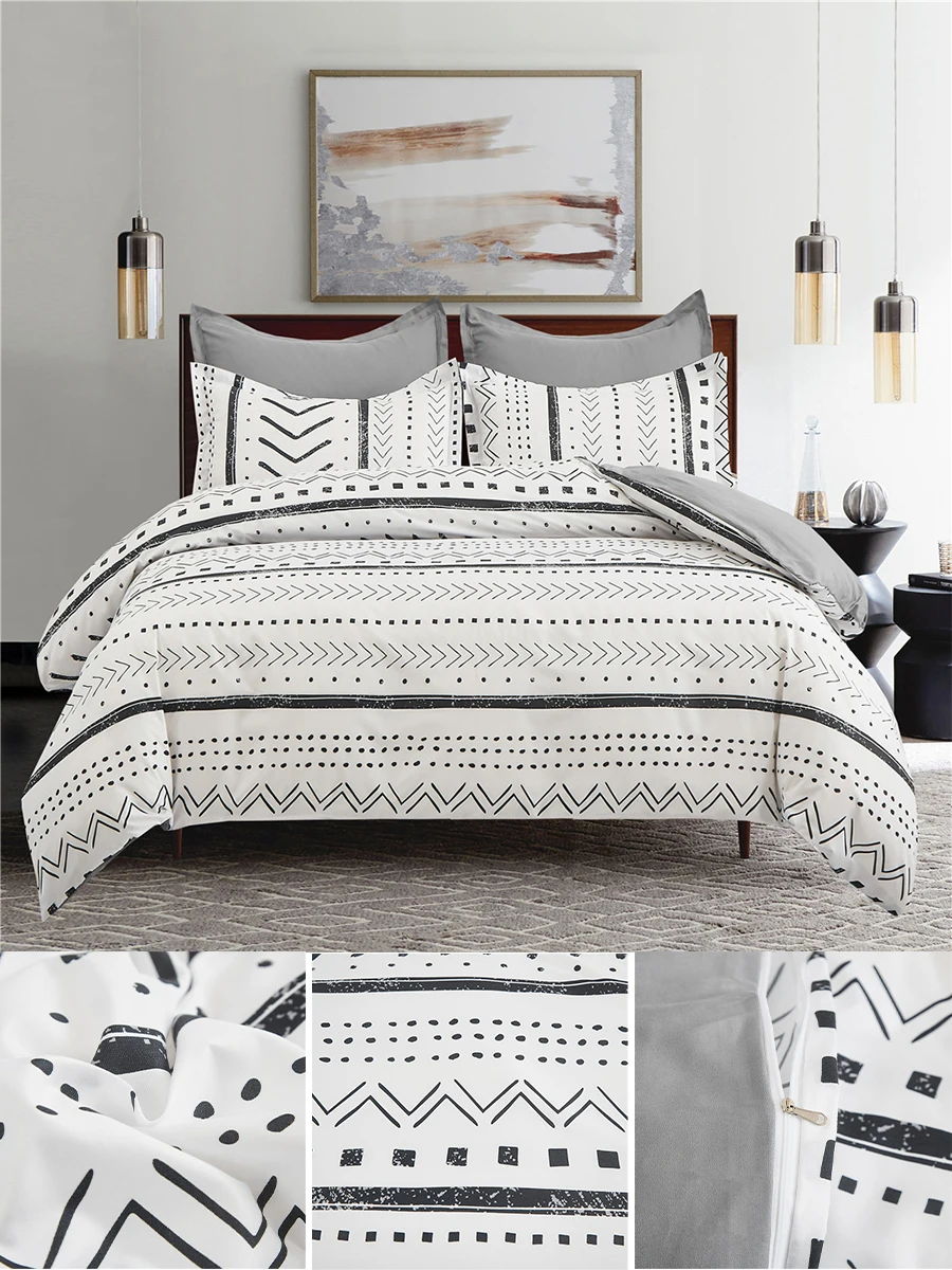Nordic Bedding Set Stripes Duvet Cover with Pillowcase Polyester Bedclothes Geometric Quilt Cover single twin Queen king size
Nordic Bedding Set Stripes Duvet Cover with Pillowcase Polyester Bedclothes Geometric Quilt Cover single twin Queen king size