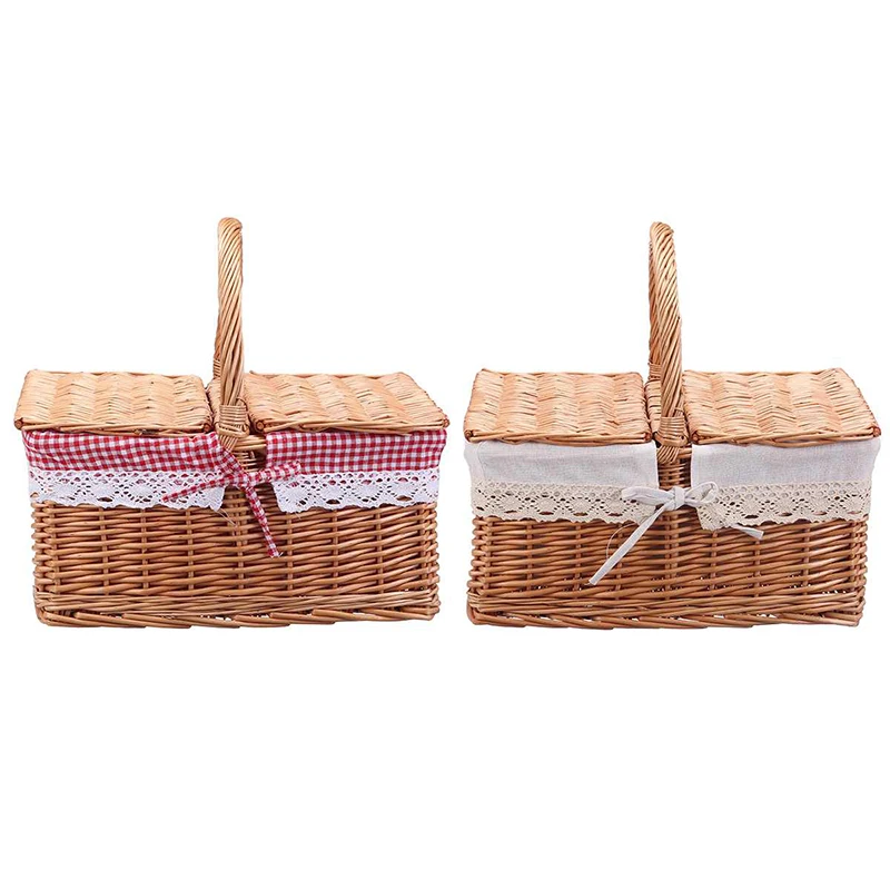 Picnic Basket Practical Pastoral Style Basket Decorative Fabric Storage Basket Flower Basket for Home Outdoor
Picnic Basket Practical Pastoral Style Basket Decorative Fabric Storage Basket Flower Basket for Home Outdoor