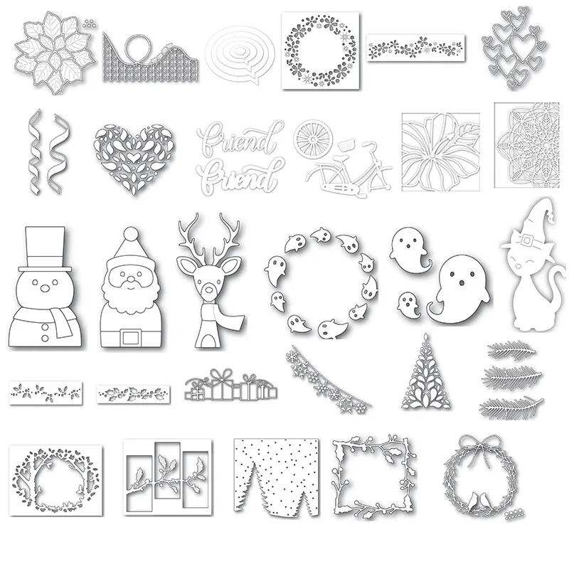 Christmas Tree Santa Clause Metal Cutting Dies For Scrapbooking Craft Die Cut Card Making Embossing Stencil
Christmas Tree Santa Clause Metal Cutting Dies For Scrapbooking Craft Die Cut Card Making Embossing Stencil