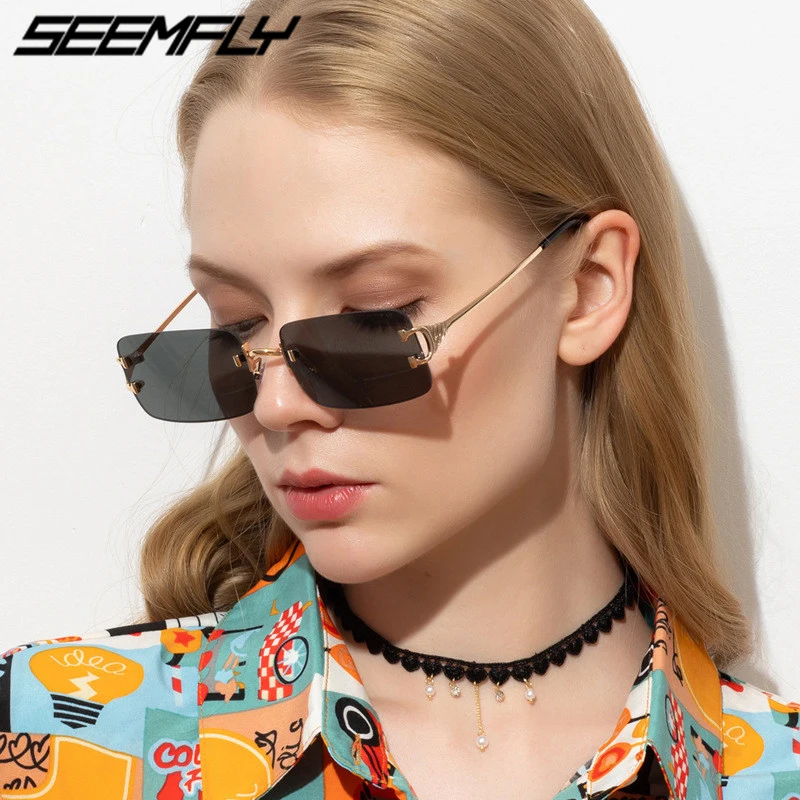 Очки солнцезащитные Seemfly без оправы для мужчин и женщин, модные роскошные винтажные зеркальные солнечные очки с огранкой в океане, с металли...
Очки солнцезащитные Seemfly без оправы для мужчин и женщин, модные роскошные винтажные зеркальные солнечные очки с огранкой в океане, с металли...
