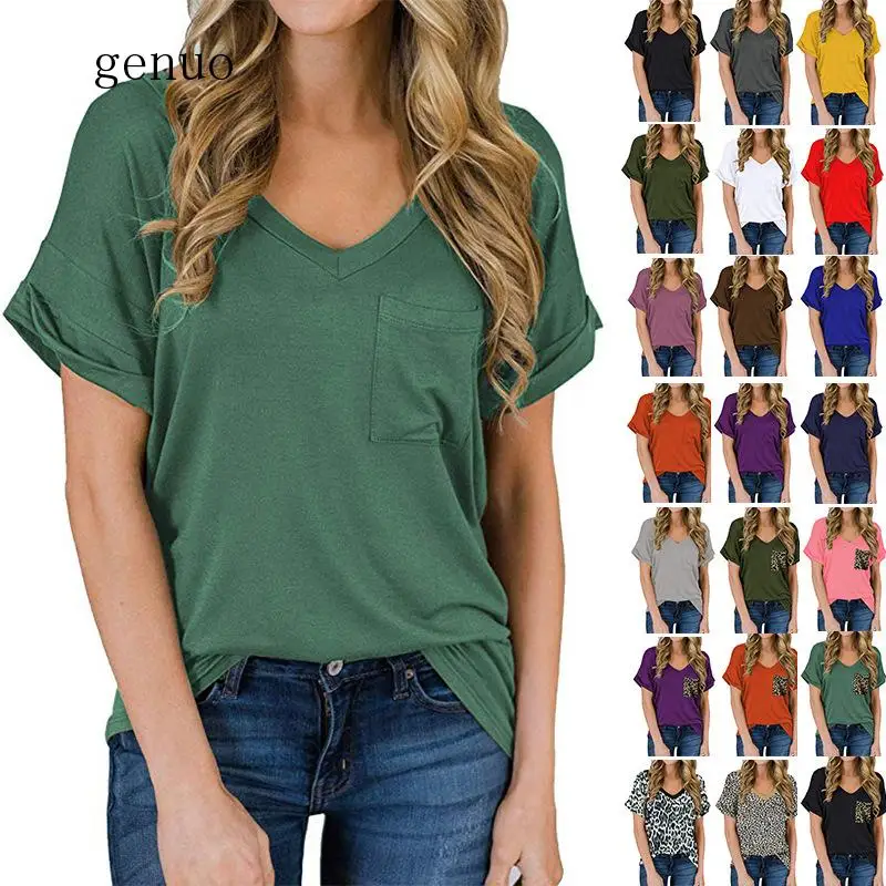 High Quality T-shirt Women Cotton Elastic Basic Plain Tshirt Women With Pocket Short Sleeve Tops Harajuku Streetwear Cropped Tee
High Quality T-shirt Women Cotton Elastic Basic Plain Tshirt Women With Pocket Short Sleeve Tops Harajuku Streetwear Cropped Tee