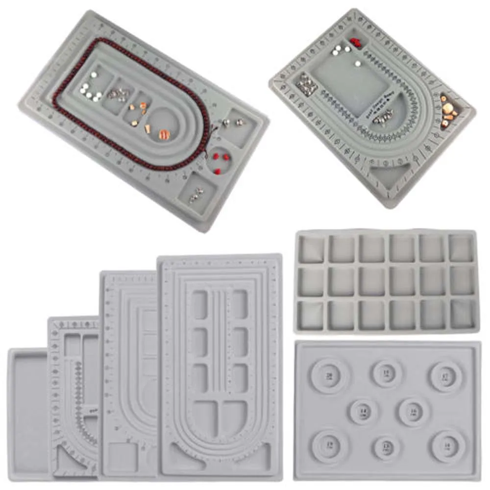 Flocked Bead Board Bracelet Necklace Beading DIY Jewelry Making Gray Organizer Tray Design DIY Craft Tool Accessories
Flocked Bead Board Bracelet Necklace Beading DIY Jewelry Making Gray Organizer Tray Design DIY Craft Tool Accessories