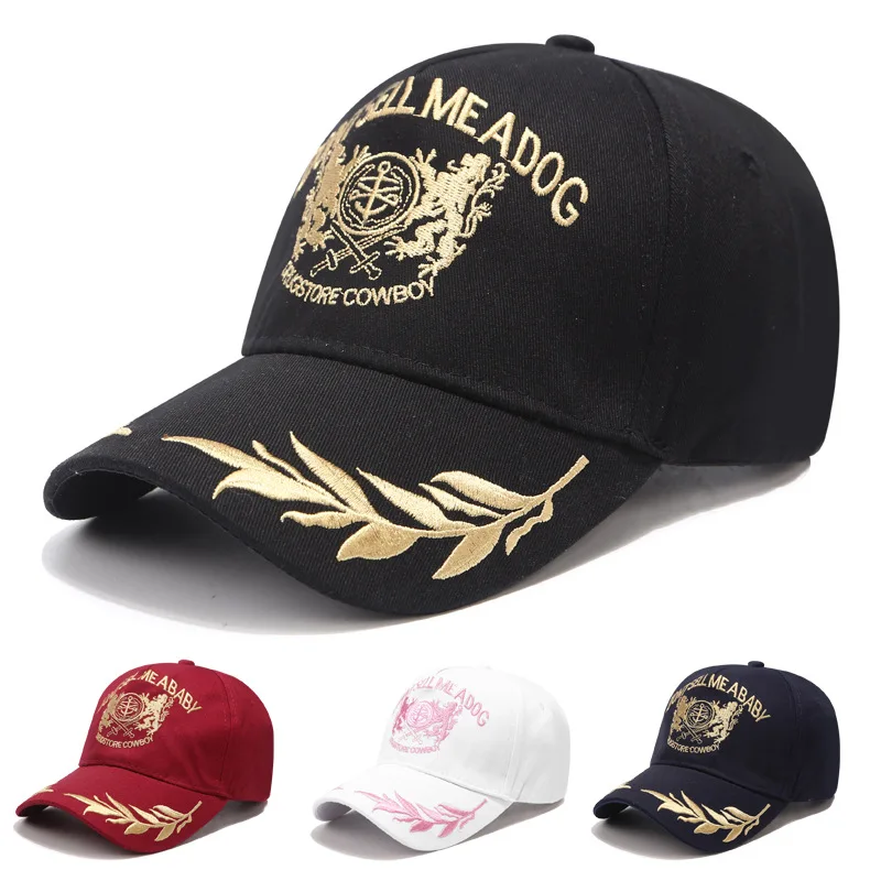 

Men's British Hat Double Lion Embroidered Olive Branch Baseball Cap Retro Logo Summer Outdoor Sports Sun Hat Baseball Cap