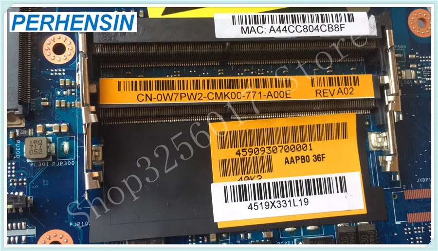 Материнская плата W7PW2 для ноутбука DELL For Precision 17 7710 с фотоэлементами 100% |