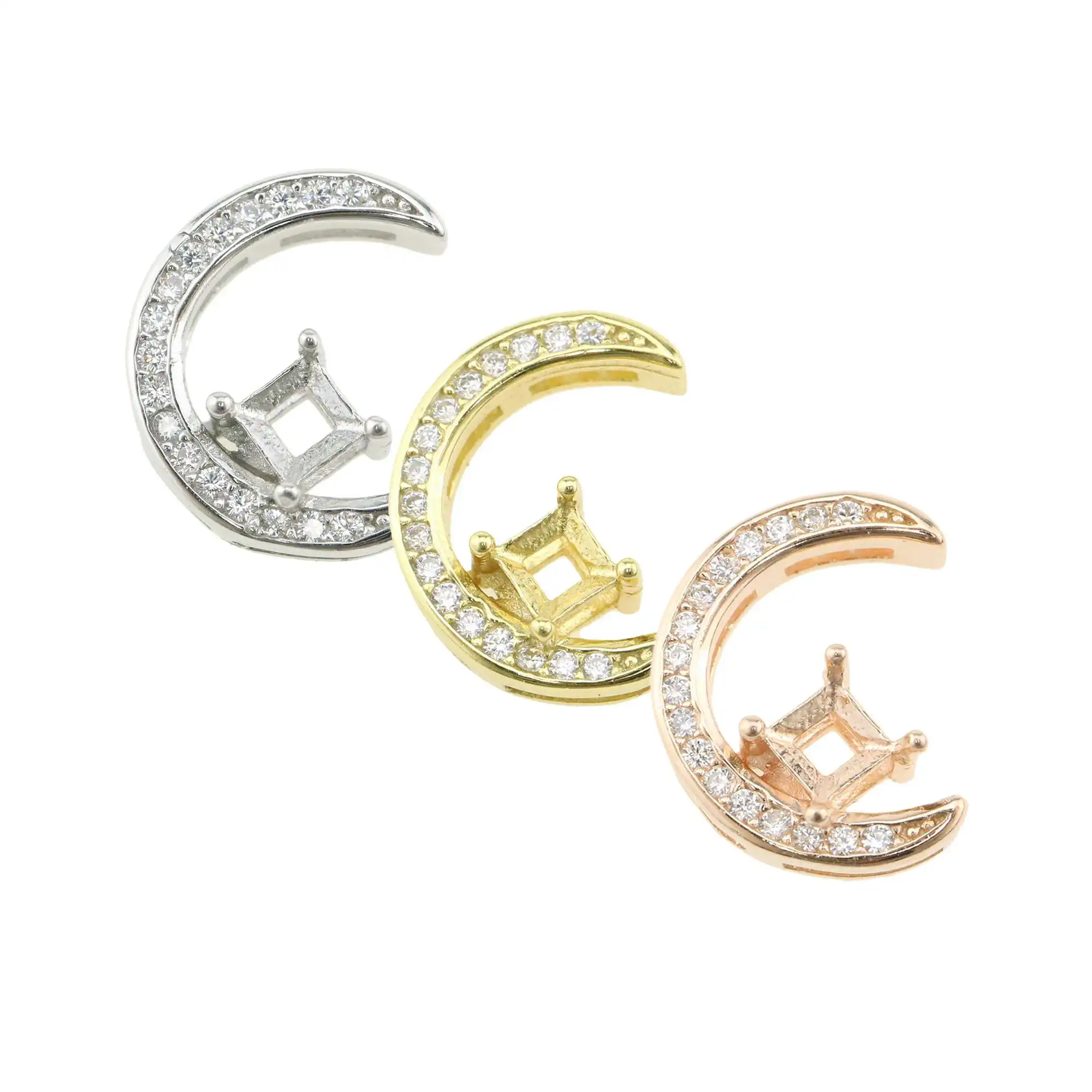 1Pcs 3MM Square Prong Pendant Settings Moon Rose Gold Plated Solid 925 Sterling Silver Charm Bezel Tray DIY Supplies 1431054
1Pcs 3MM Square Prong Pendant Settings Moon Rose Gold Plated Solid 925 Sterling Silver Charm Bezel Tray DIY Supplies 1431054