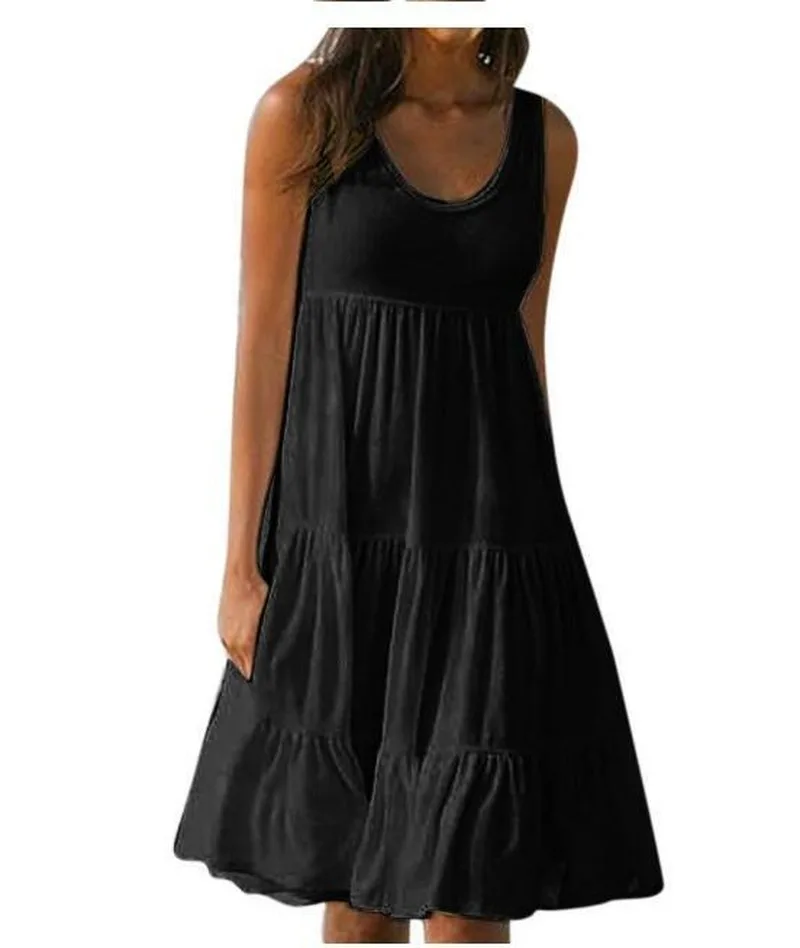 2020 Women's Casual Sleeveless Collar Stitching Large Beach Dress Harajuku Shirt Dress
2020 Women's Casual Sleeveless Collar Stitching Large Beach Dress Harajuku Shirt Dress