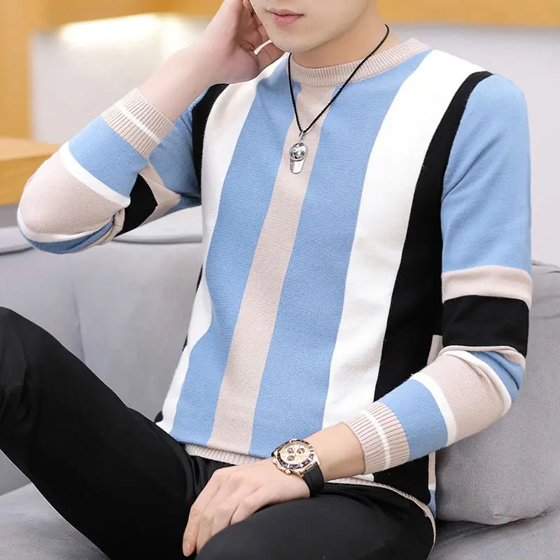 2021 Sweater Men's Spring Trend Personalized T-shirt Round Neck Leisure Fashion Korean Clothes New Hot It Goes With Everything
2021 Sweater Men's Spring Trend Personalized T-shirt Round Neck Leisure Fashion Korean Clothes New Hot It Goes With Everything