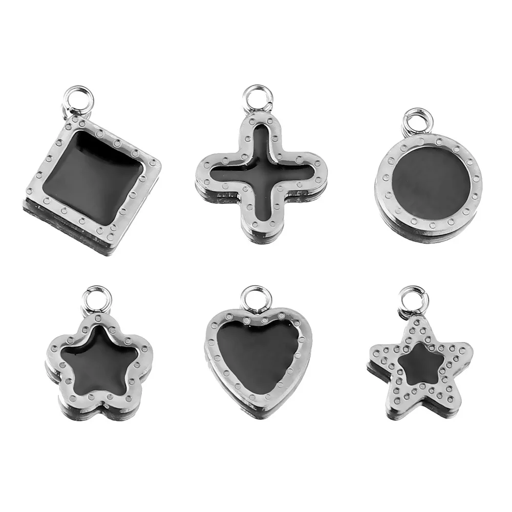 20pcs Stainless Steel Enamel Cross Heart-shaped Five-pointed Star Charms DIY Earrings Necklace Jewelry Making Bracelet Component
20pcs Stainless Steel Enamel Cross Heart-shaped Five-pointed Star Charms DIY Earrings Necklace Jewelry Making Bracelet Component