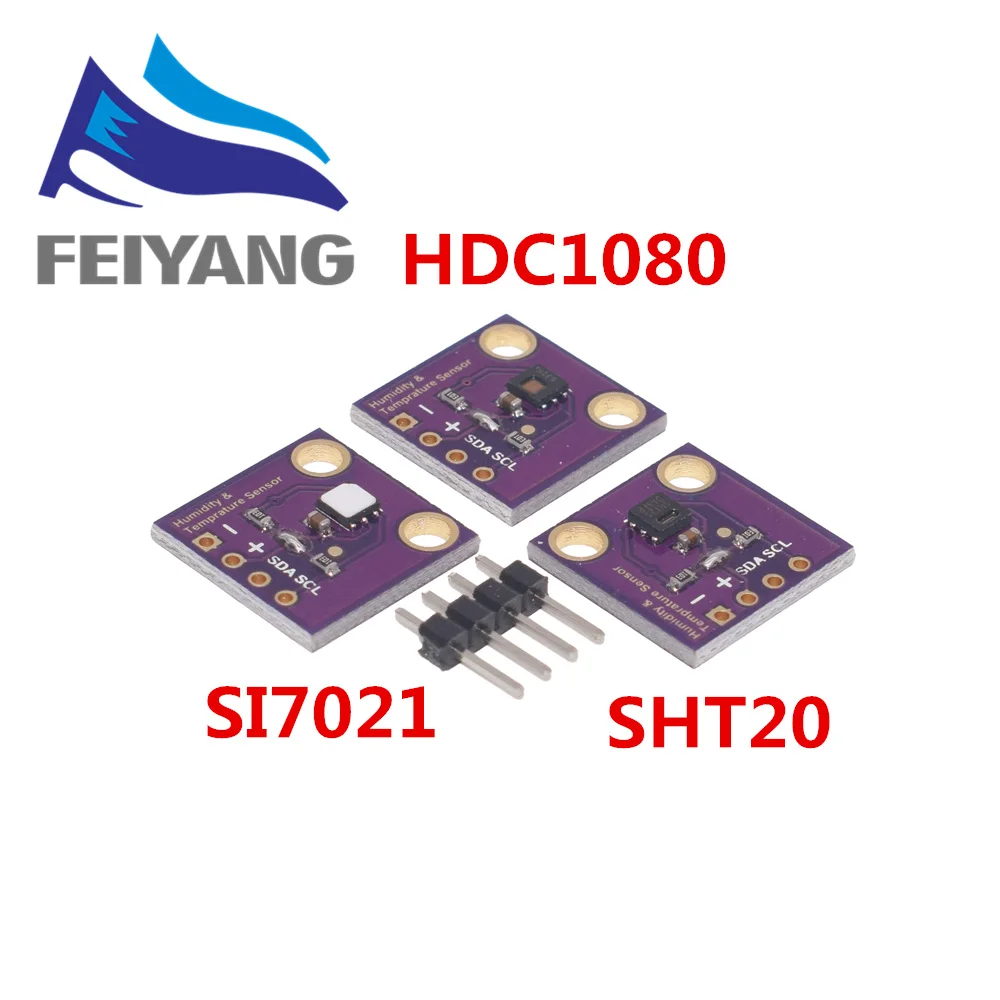 10 шт. HDC1080 Si7021 SHT20 промышленный высокоточный датчик влажности с интерфейсом I2C GY 213V