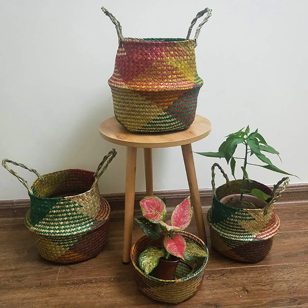 Foldable Handmade Rattan Woven Flower Basket Seagrass Clothing Storage Basket Home Decoration Flower Basket
Foldable Handmade Rattan Woven Flower Basket Seagrass Clothing Storage Basket Home Decoration Flower Basket