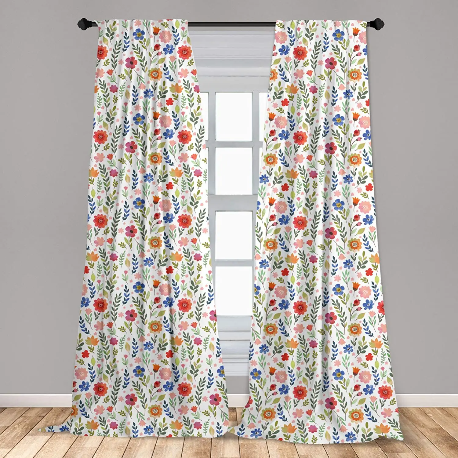 Watercolor Window Curtains Floraledwith Leaves and Wildflowers Abstract Botanical Lightweight Decorative
Watercolor Window Curtains Floraledwith Leaves and Wildflowers Abstract Botanical Lightweight Decorative