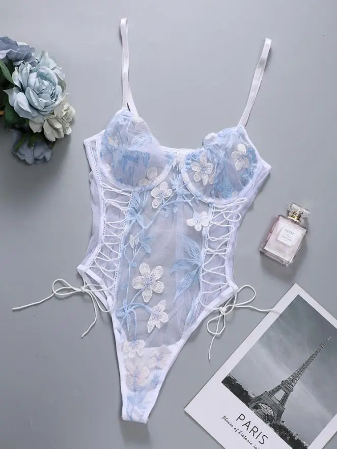 Floral Embroidery Teddies Bodysuit Women Push Up Lace Exotic Women Sexy Spaghetti Strap Babydoll Transparent Bodysuits
Floral Embroidery Teddies Bodysuit Women Push Up Lace Exotic Women Sexy Spaghetti Strap Babydoll Transparent Bodysuits