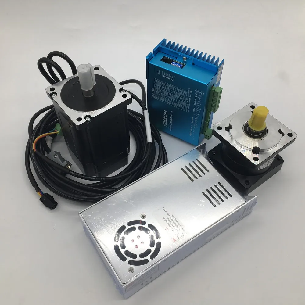 12Nm Nema34 86MM DSP Closed Loop Stepper Motor Driver Hybird Encoder Easy Servo with Planetary Reducer & 400W Power Supply Kits
12Nm Nema34 86MM DSP Closed Loop Stepper Motor Driver Hybird Encoder Easy Servo with Planetary Reducer & 400W Power Supply Kits