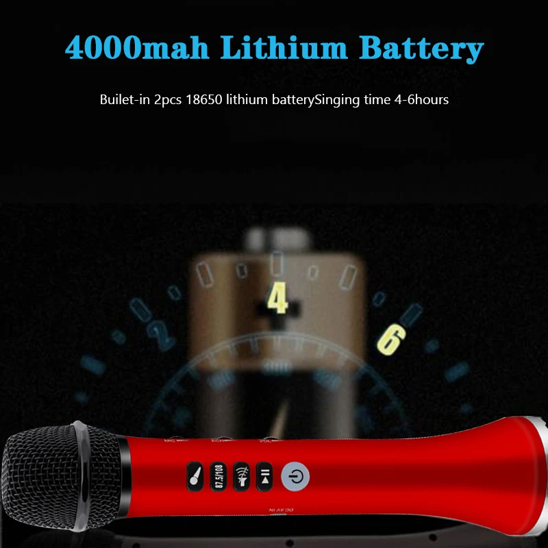 Wireless Bluetooth-compatible Microphone Portable Karaoke FM Radio Microphone 15W Handheld Dynamic Mic For Phones
Wireless Bluetooth-compatible Microphone Portable Karaoke FM Radio Microphone 15W Handheld Dynamic Mic For Phones