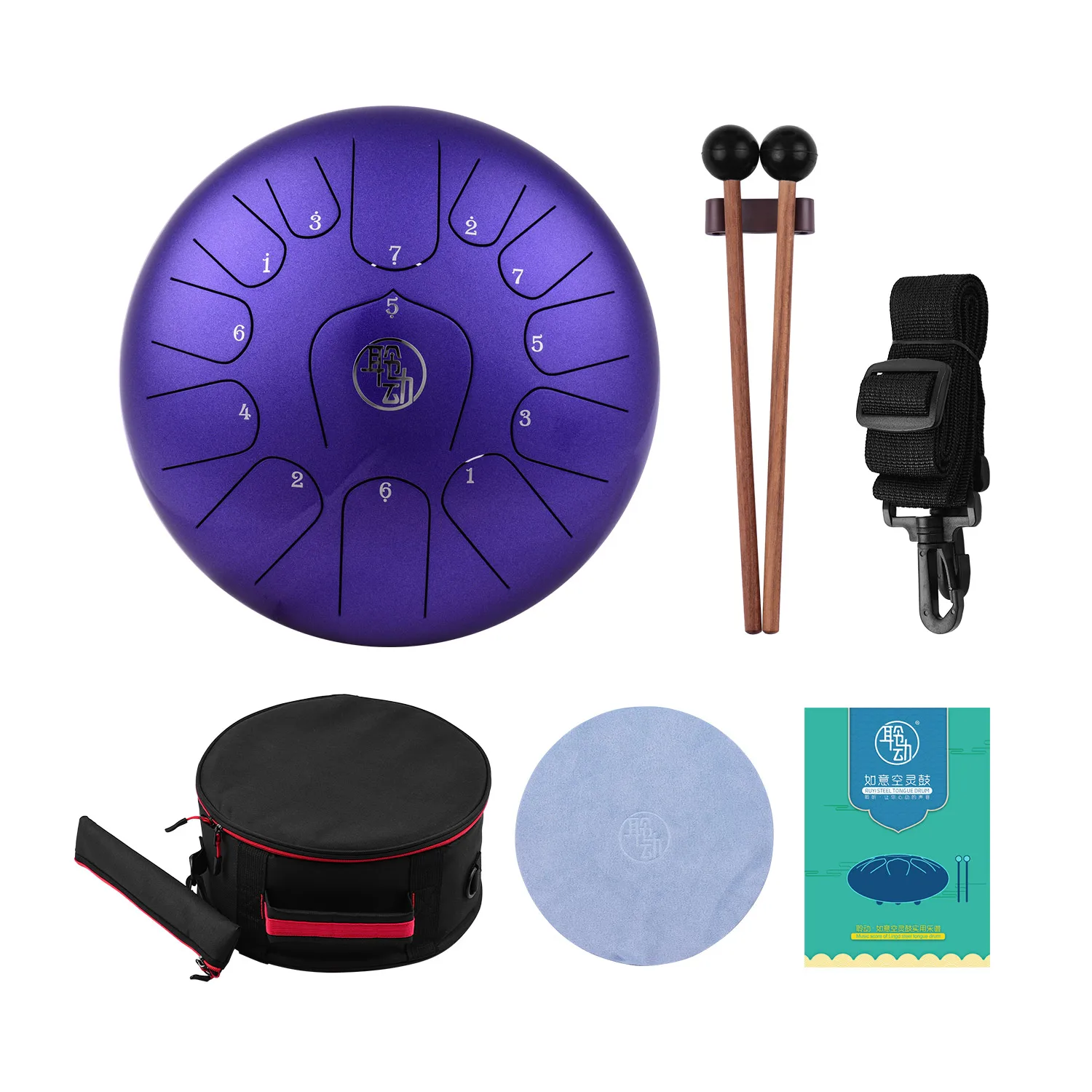 11 Inch Steel Tongue Drum 13-Notes C-Key Percussion Instrument with Mallets Drum Bag Wiping Cloth for Musical Education Concert
11 Inch Steel Tongue Drum 13-Notes C-Key Percussion Instrument with Mallets Drum Bag Wiping Cloth for Musical Education Concert