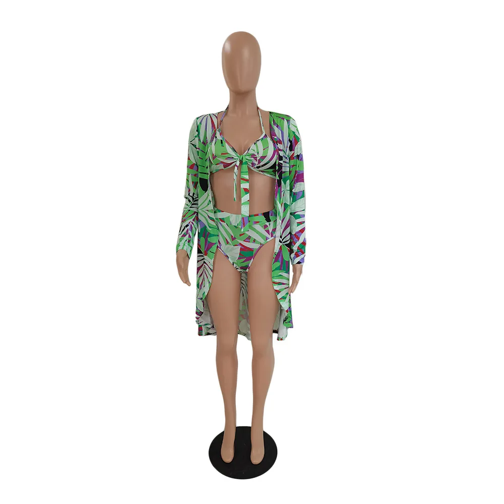 Echoine 3 Piece Set Bikini Set Print Swimwear Sexy Elegant Beach Summer Swimsuit Long Chiffon Cover Up Outfit Bathing Suit New
Echoine 3 Piece Set Bikini Set Print Swimwear Sexy Elegant Beach Summer Swimsuit Long Chiffon Cover Up Outfit Bathing Suit New