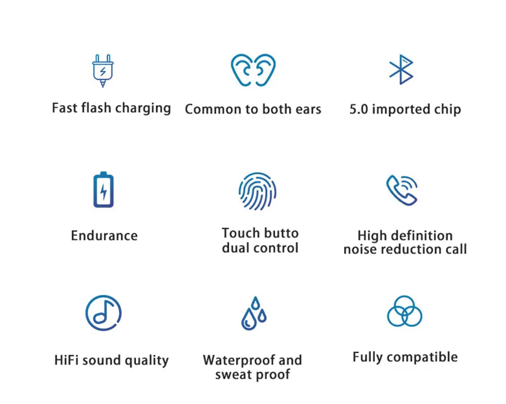 Bluetooth 5.0 Earphone With Mic Handfree Wireless Headphones Call 10+ Hours Stereo Waterproof Business Sports Headset for iphone
Bluetooth 5.0 Earphone With Mic Handfree Wireless Headphones Call 10+ Hours Stereo Waterproof Business Sports Headset for iphone
