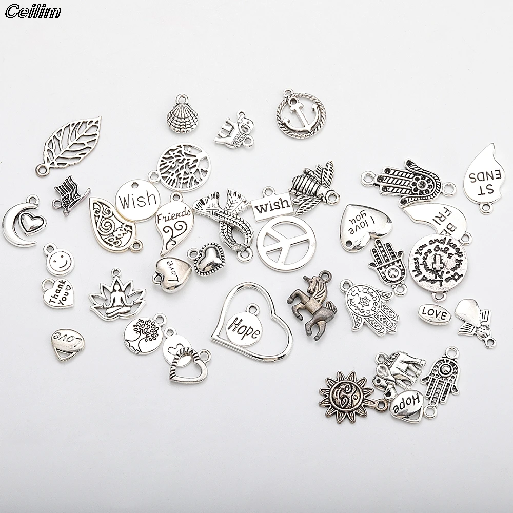 100pcs Mixed Styles Animal Tree Hand Leaf Heart Cross Charms Pendants DIY Yoga Jewelry For Necklace Bracelet Making Accessaries
100pcs Mixed Styles Animal Tree Hand Leaf Heart Cross Charms Pendants DIY Yoga Jewelry For Necklace Bracelet Making Accessaries