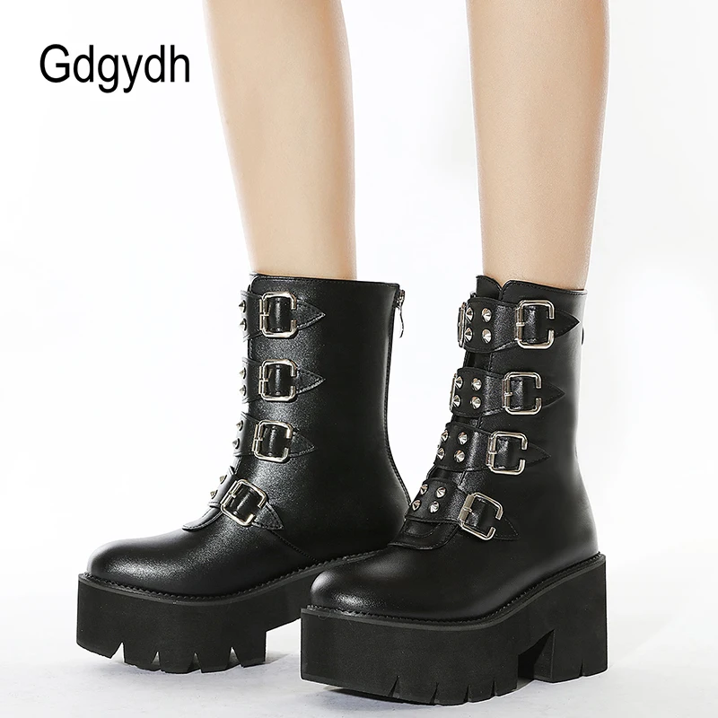 Gdgydh/женские ботинки; Модные дизайнерские готические женские ботинки в стиле панк на платформе и каблуке; Черные армейские мотоботы с пряжко...
Gdgydh/женские ботинки; Модные дизайнерские готические женские ботинки в стиле панк на платформе и каблуке; Черные армейские мотоботы с пряжко...