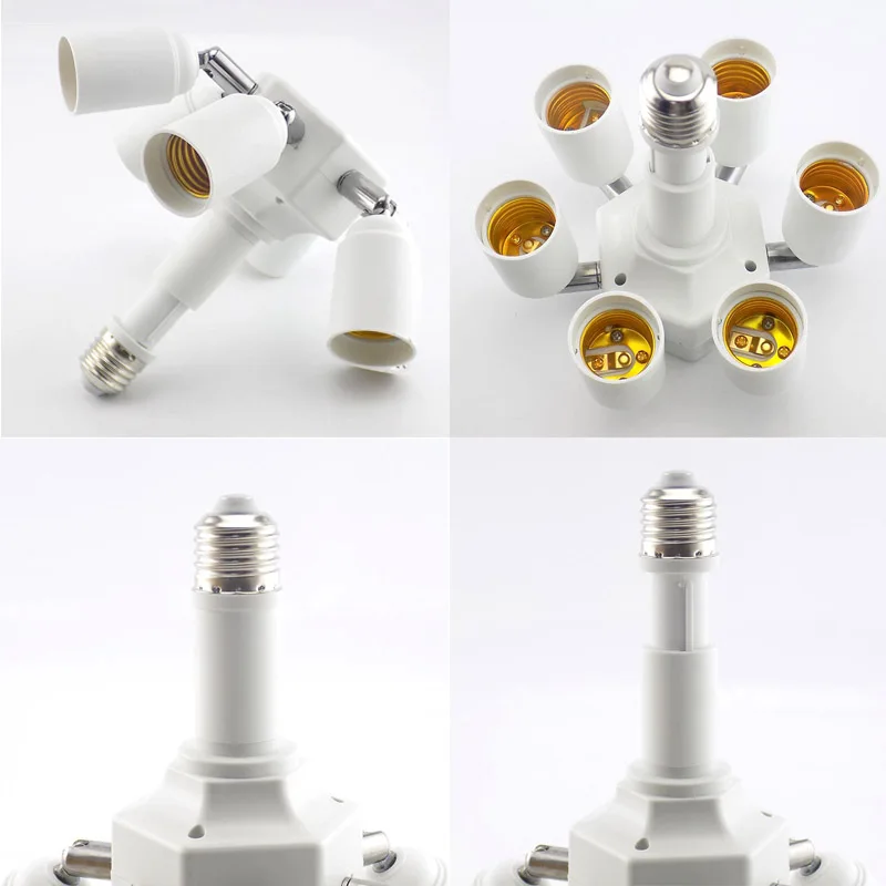 E27 Socket to 3 4 6 E27 Adapter Bulb Lamp Holder Converters E27 Base Socket Splitter LED Light Holder Smart Lighting Accessories
E27 Socket to 3 4 6 E27 Adapter Bulb Lamp Holder Converters E27 Base Socket Splitter LED Light Holder Smart Lighting Accessories