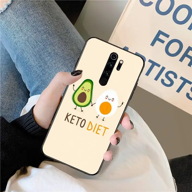 Мягкий черный Чехол PENGHUWAN с изображением авокадо для телефона Redmi Note 8 8A 8T 7 6 6A 5 5A 4 4X