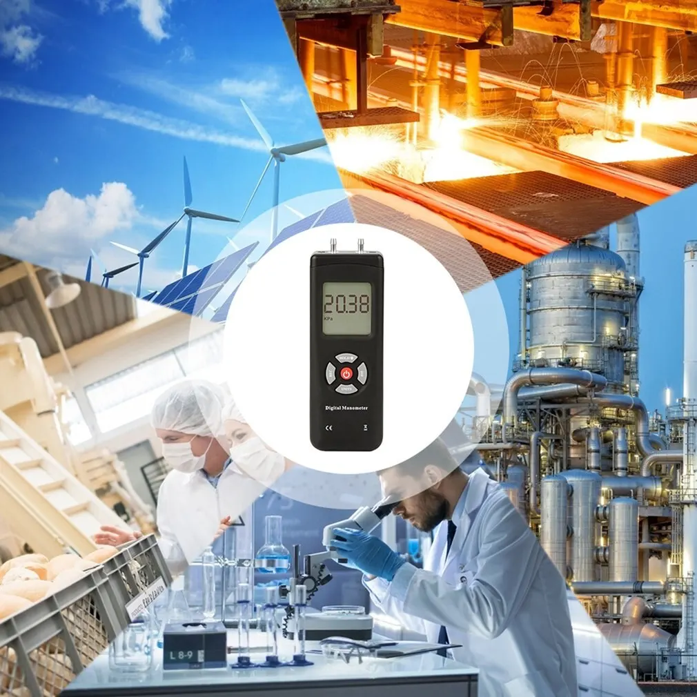 TL-100 Digital Manometer Air Pressure Meter Portable Pressure Gauges Handheld U-type Differential Pressure Meter
TL-100 Digital Manometer Air Pressure Meter Portable Pressure Gauges Handheld U-type Differential Pressure Meter