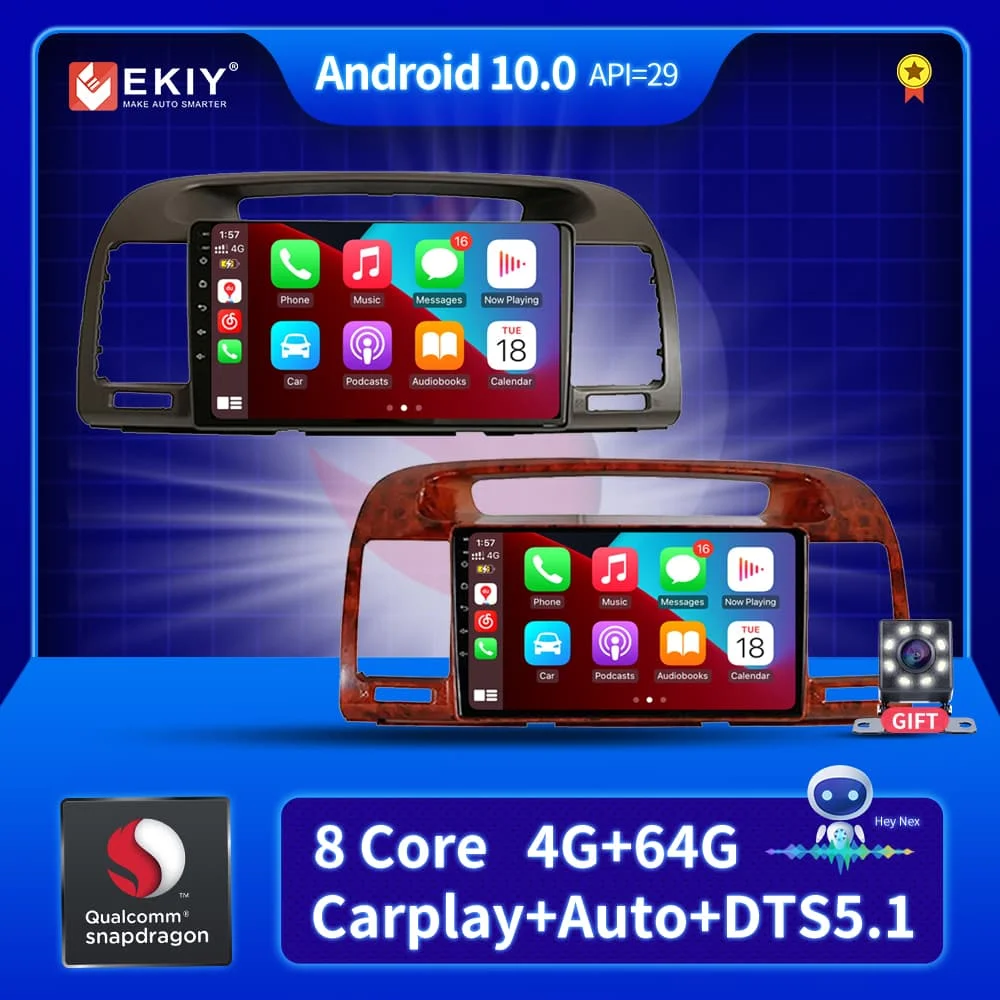 Автомобильный радиоприемник на Android 10 для Toyota Camry 2002 2006 Авторадио Bluetooth передатчик