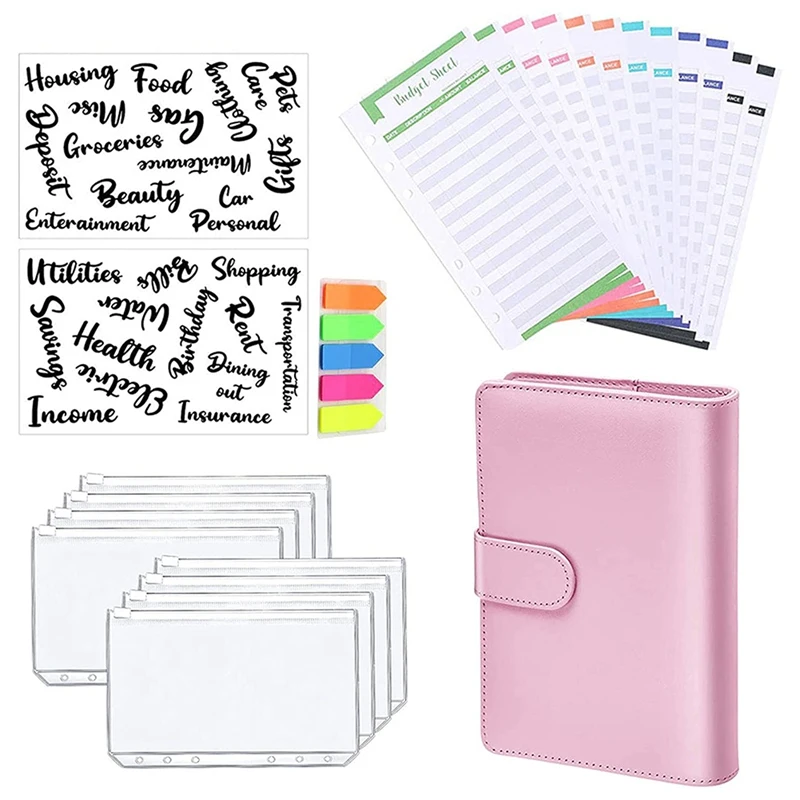 Cash Binder with Budget Envelopes & Expense Budget Sheets Binder Pockets, Cash Budget Binder Zipper Bags 
Cash Binder with Budget Envelopes & Expense Budget Sheets Binder Pockets, Cash Budget Binder Zipper Bags