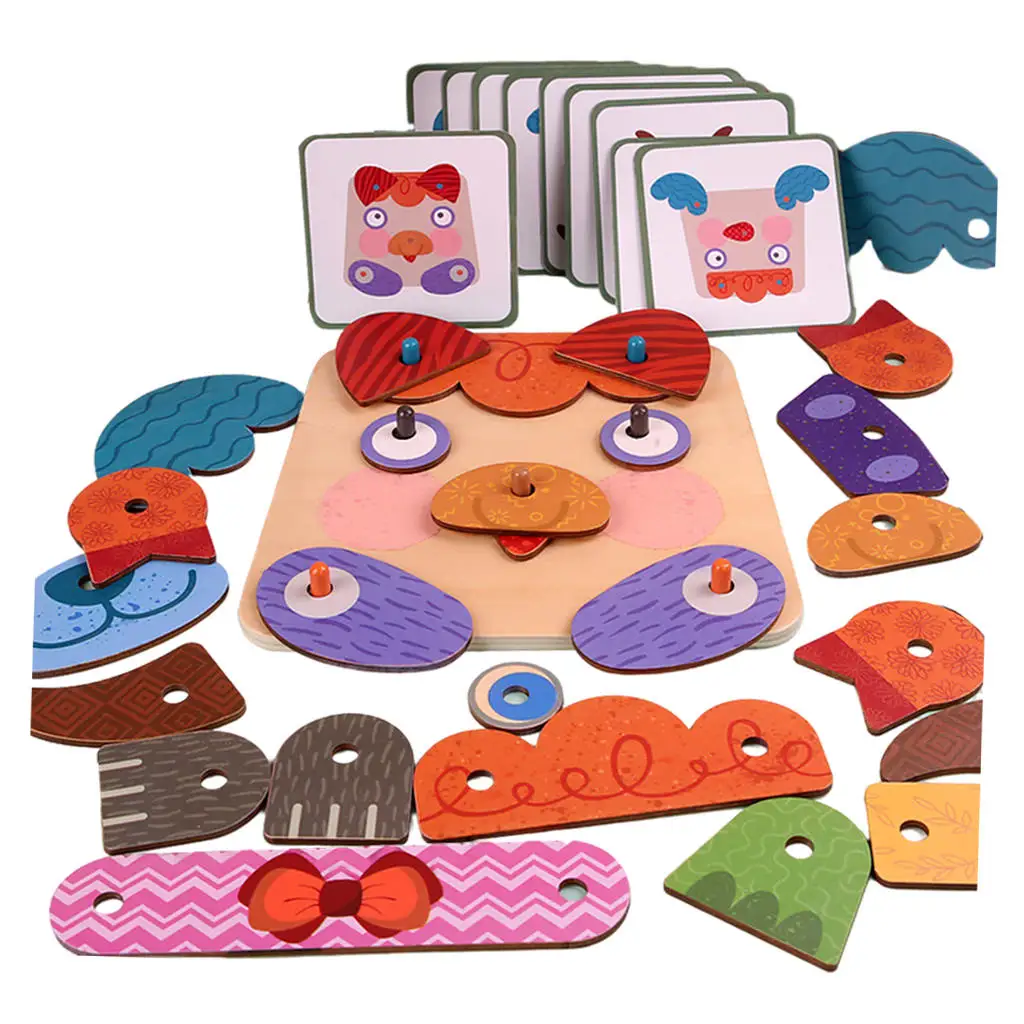 

Jigsaw 3D Puzzle Montessori Stem Travel Toy Brain Teasers Wooden Toys Animal Puzzle Preschool Puzzle Toys for Ages 2-4 Kids