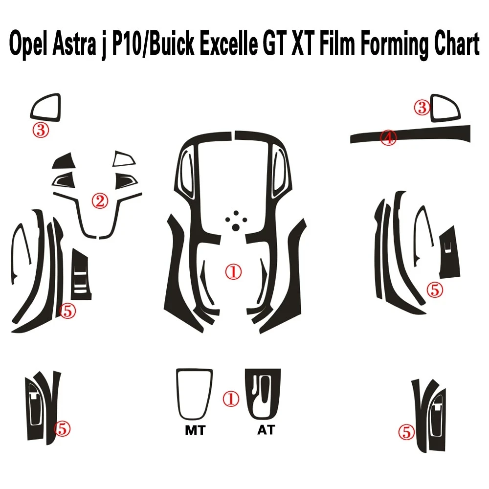 Автомобильные аксессуары 5D наклейки из углеродного волокна для Opel Astra J P10 Buick Excelle